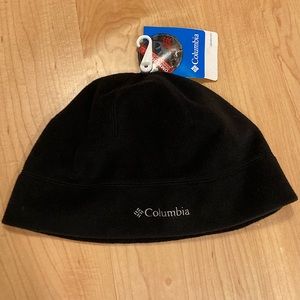 Columbia Omni-Heat black fleece beanie, new with tags